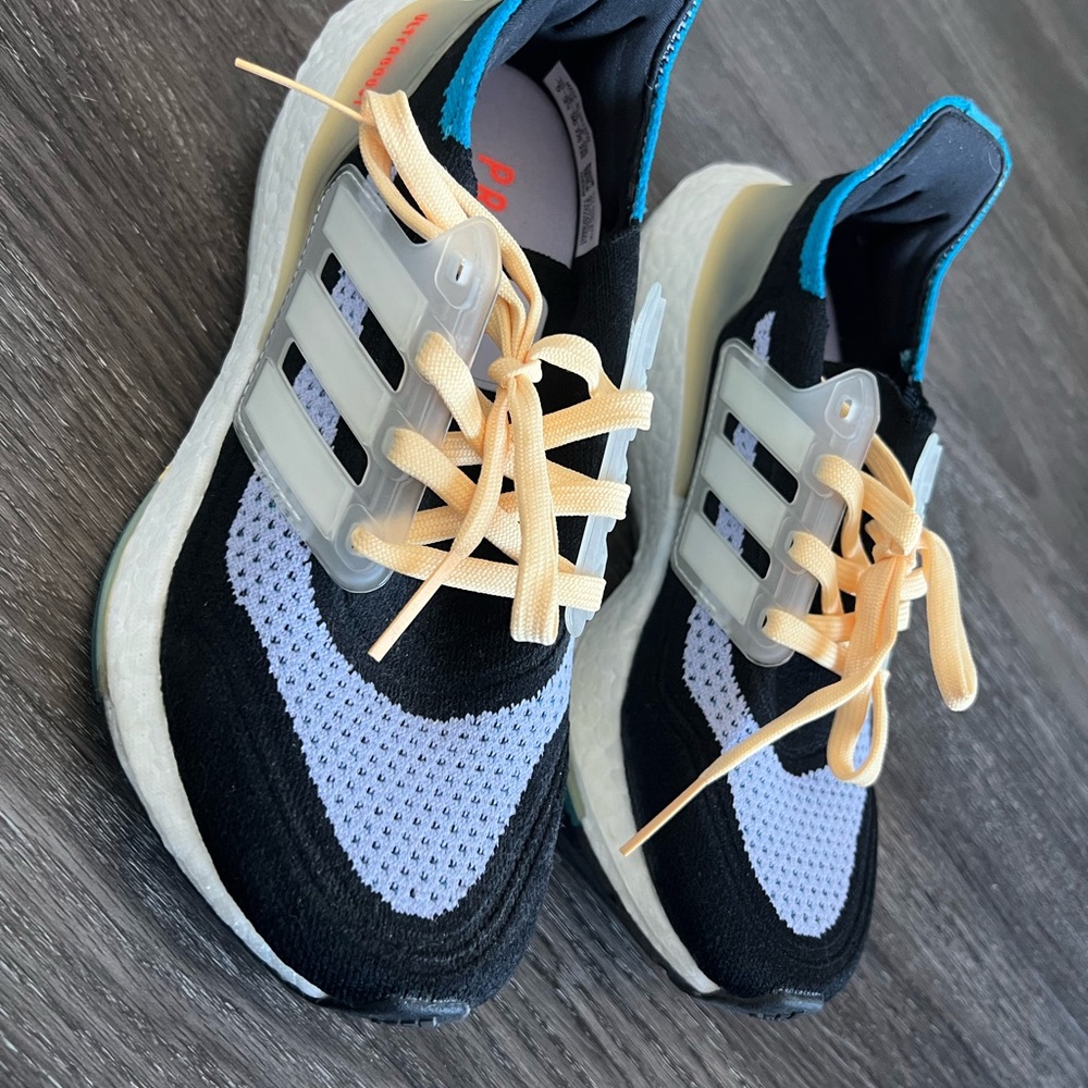 Adidas Black and Blue Sneakers with Sporty Silhouette Ultraboost